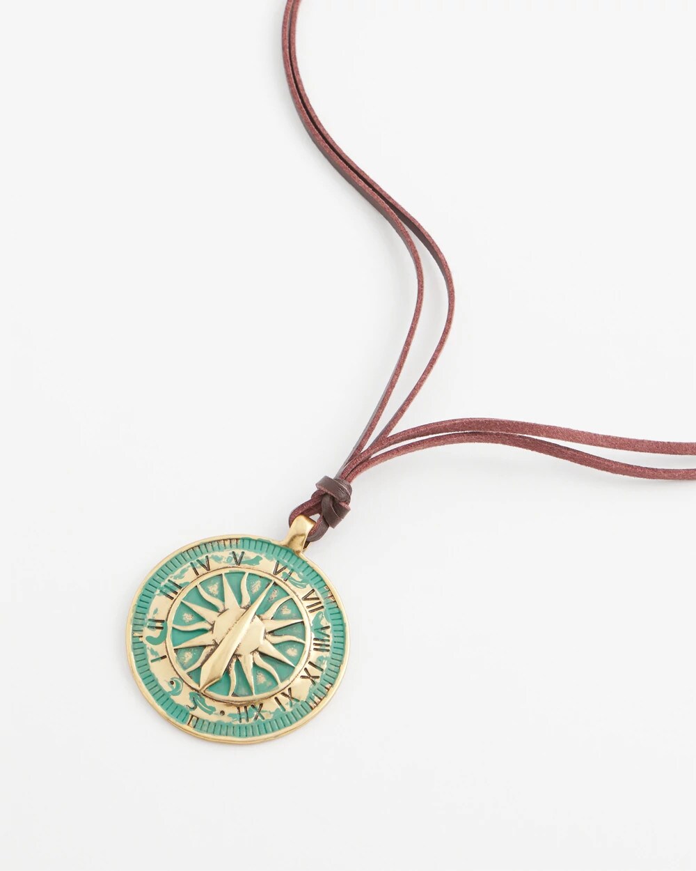 Chico's | Sundial Medallion Pendant/ Turquoise