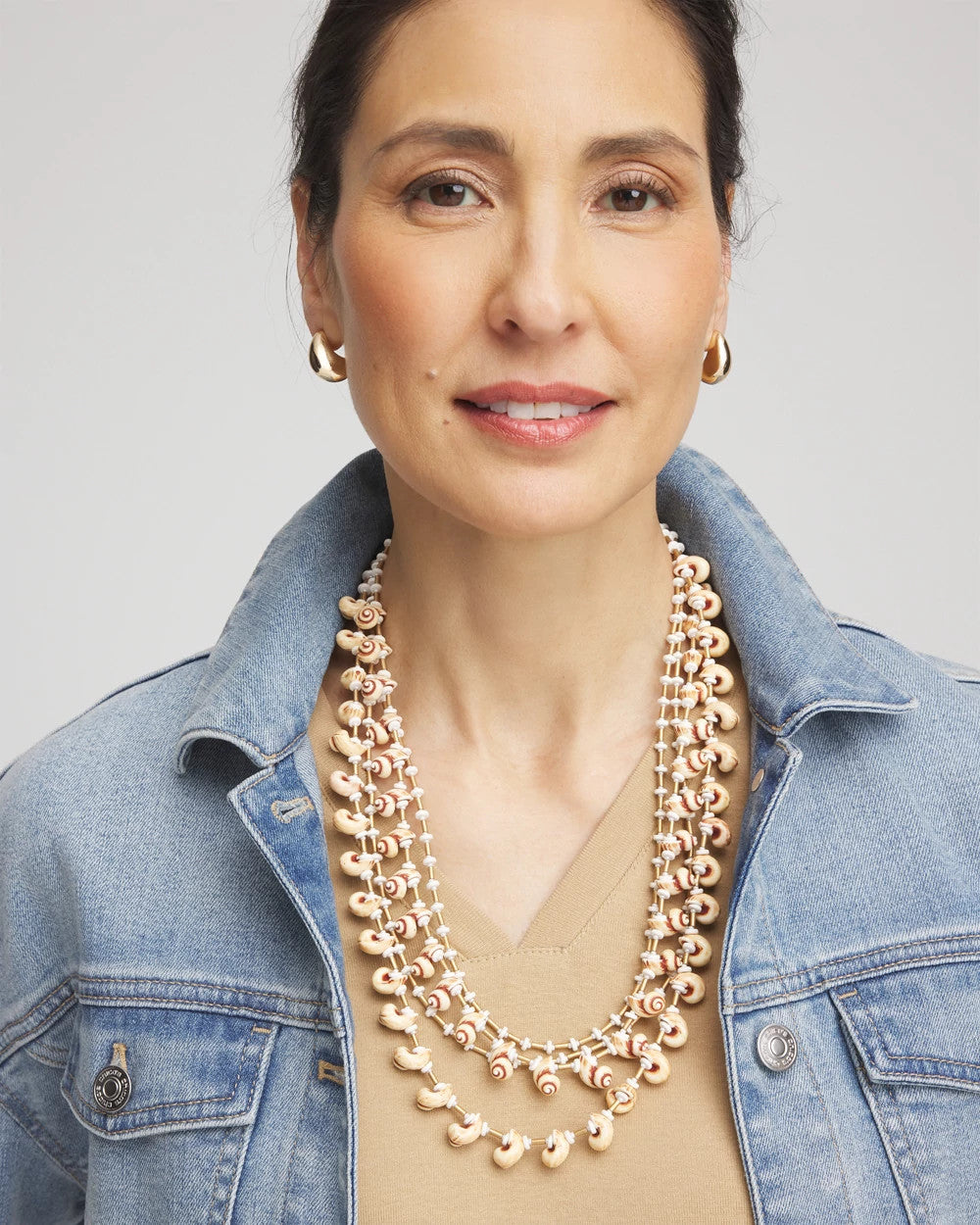 Chico's | Multi-Strand Shell Necklace/ Neutral