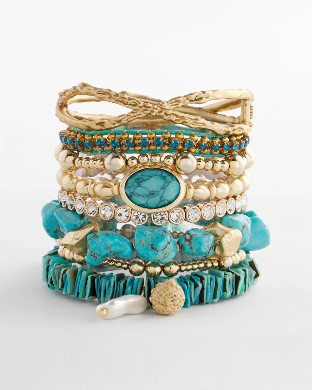 Chico's | Adjustable Thread Wrapped Bracelet/ Turquoise