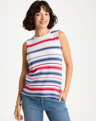 Chico's | Cotton Button Trim Tank/ Passport Blue