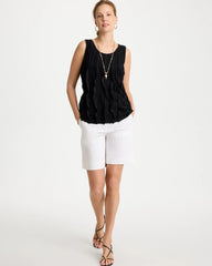 Chico's | 3-D Ruffled Tank/ Black
