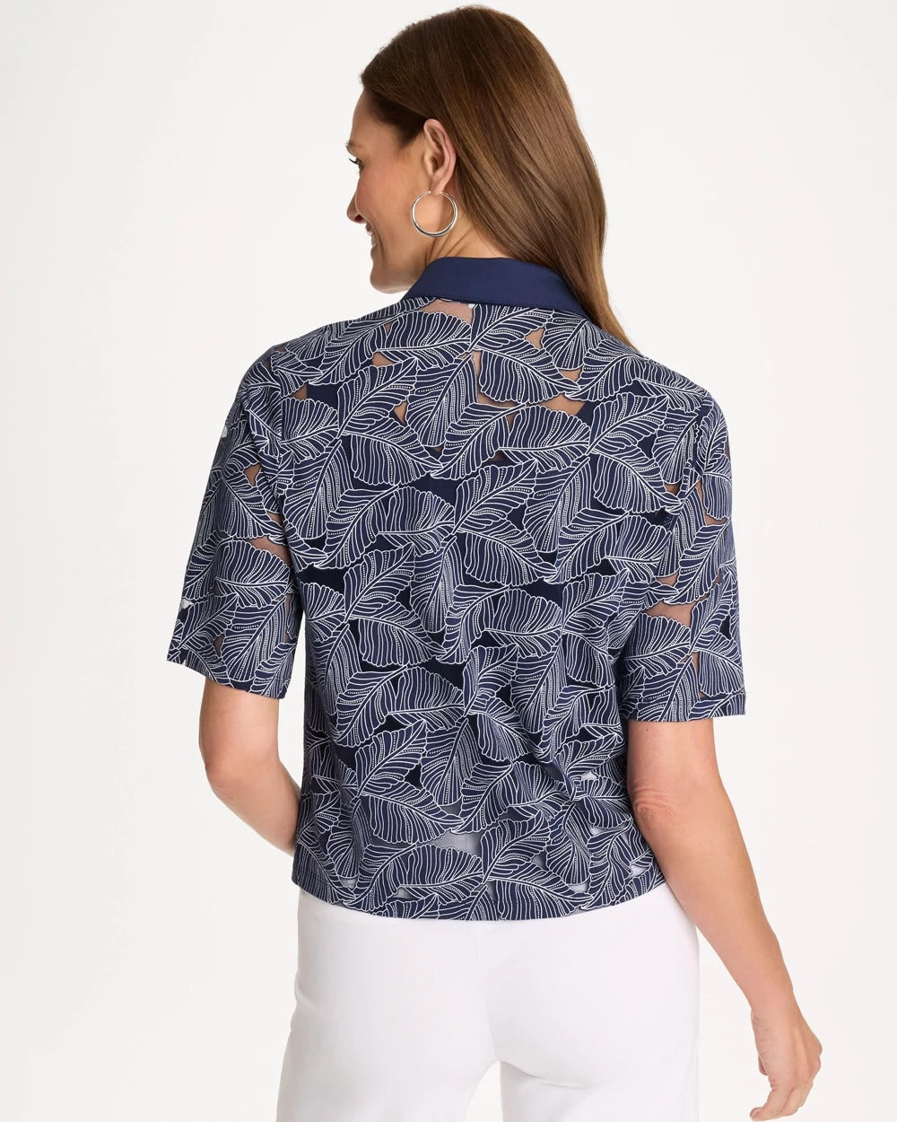 Chico's | Burnout Camp Tee/ Passport Blue
