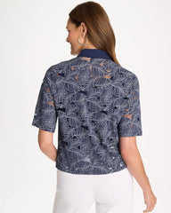 Chico's | Burnout Camp Tee/ Passport Blue