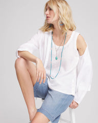 Chico's | Sleeveless Linen Tank Top/ Alabaster