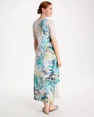 Chico's | Jersey Knit Tropical Maxi Dress/ Alabaster