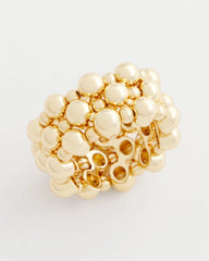 Chico's | Gold Bead Stretch Ring/ Gold