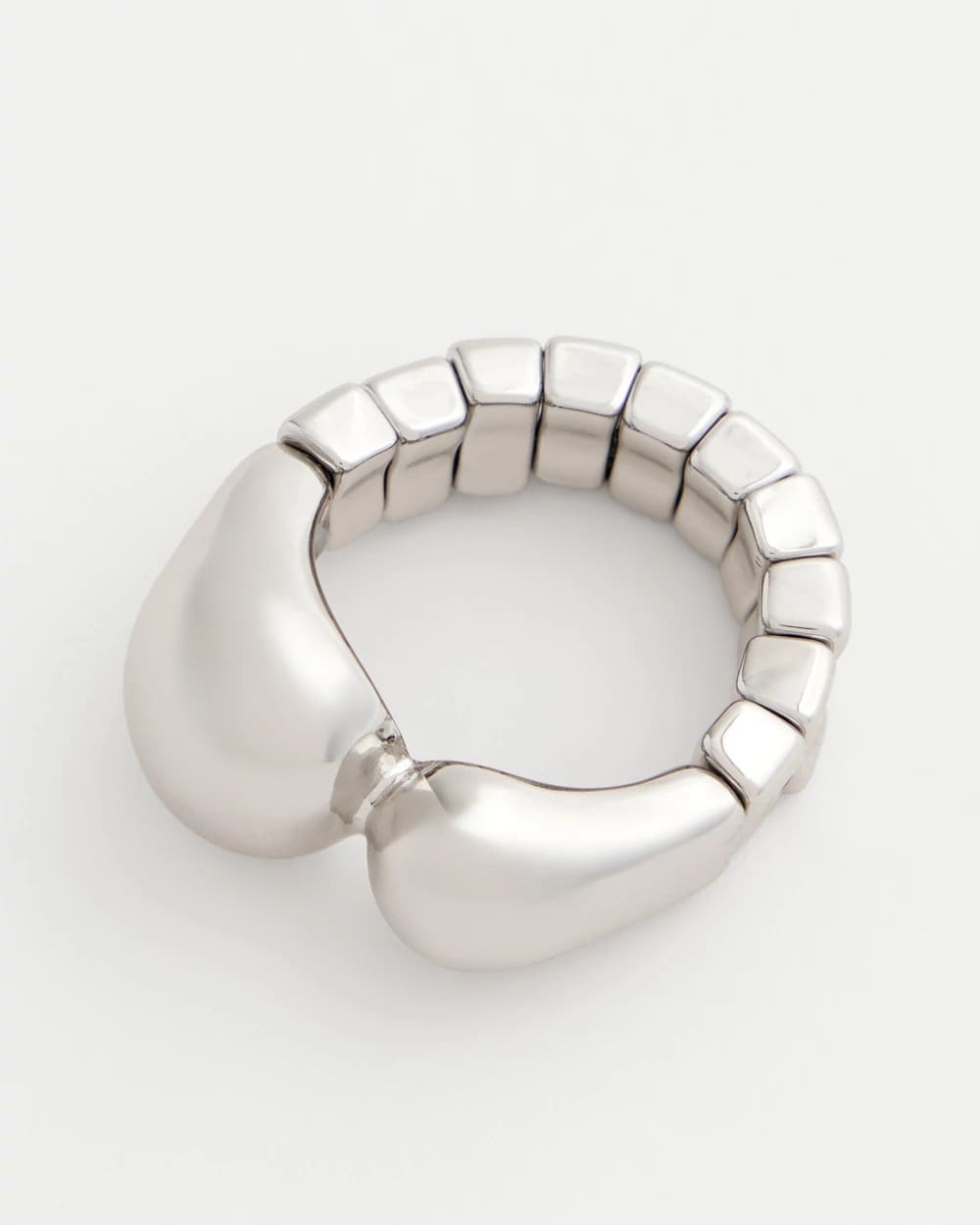 Chico's | Curvy Silver Stretch Ring/ Silver