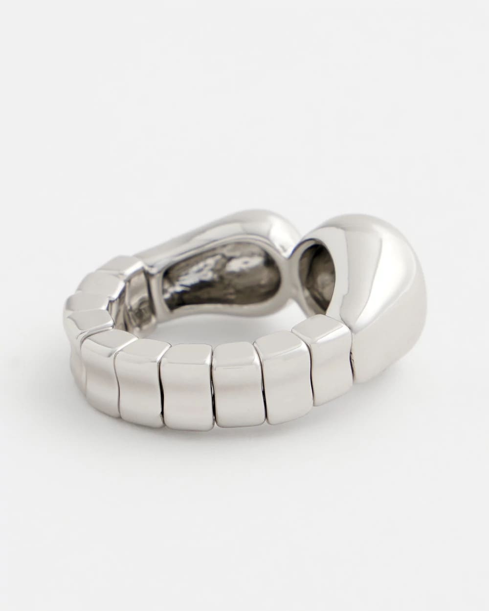 Chico's | Curvy Silver Stretch Ring/ Silver