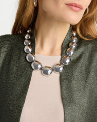Chico's | Silver Pebble Collar Necklace/ Silver
