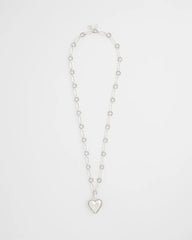 Chico's | Heart Twice As Nice Pendant Necklace/ Silver