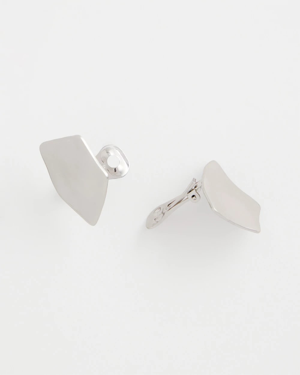 Chico's | Silver Fan Clip On Earrings/ Silver