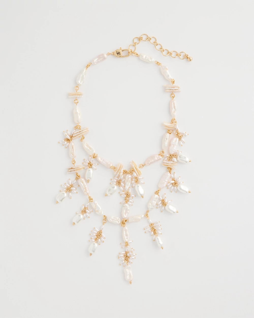 Chico's | Chico's Originals Pearl Cluster Bib Necklace/ Pearl