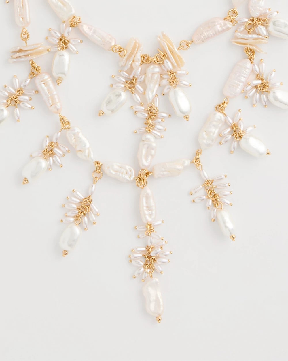 Chico's | Chico's Originals Pearl Cluster Bib Necklace/ Pearl