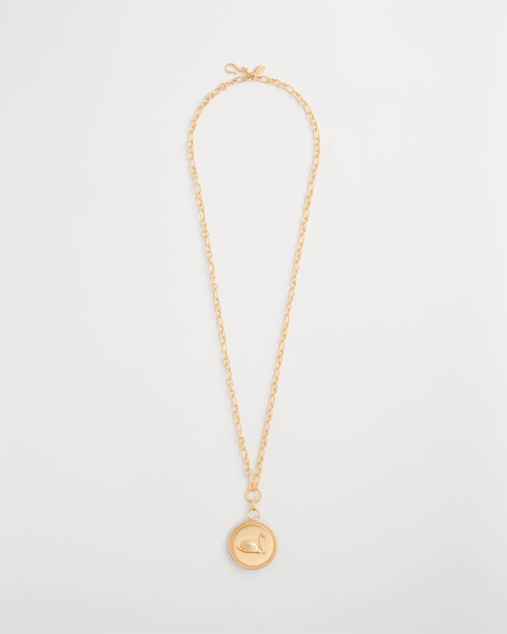 Chico's | Reversible Swan Pendant Necklace/ Gold