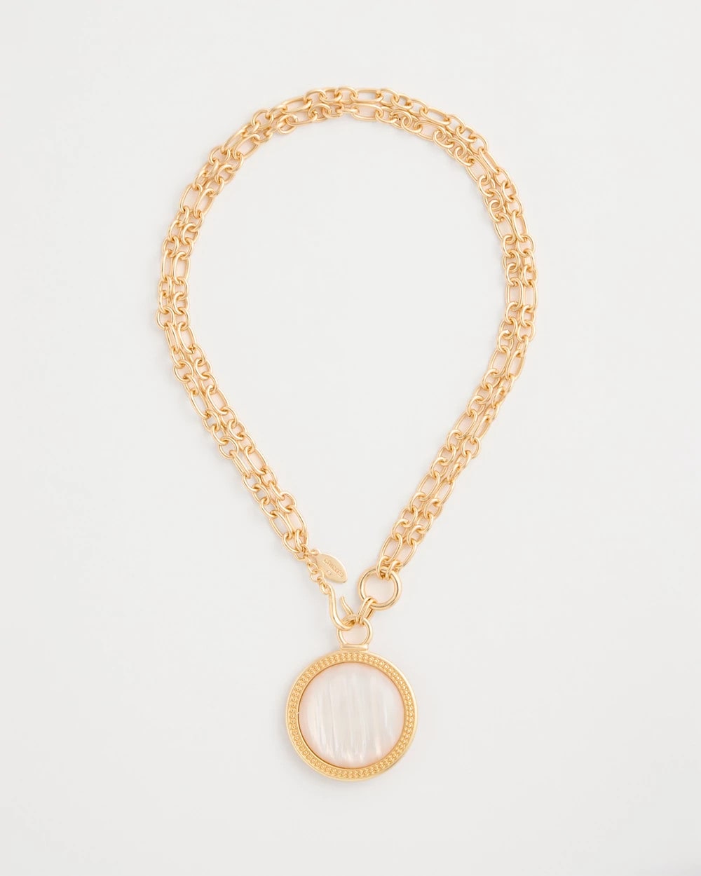 Chico's | Reversible Swan Pendant Necklace/ Gold