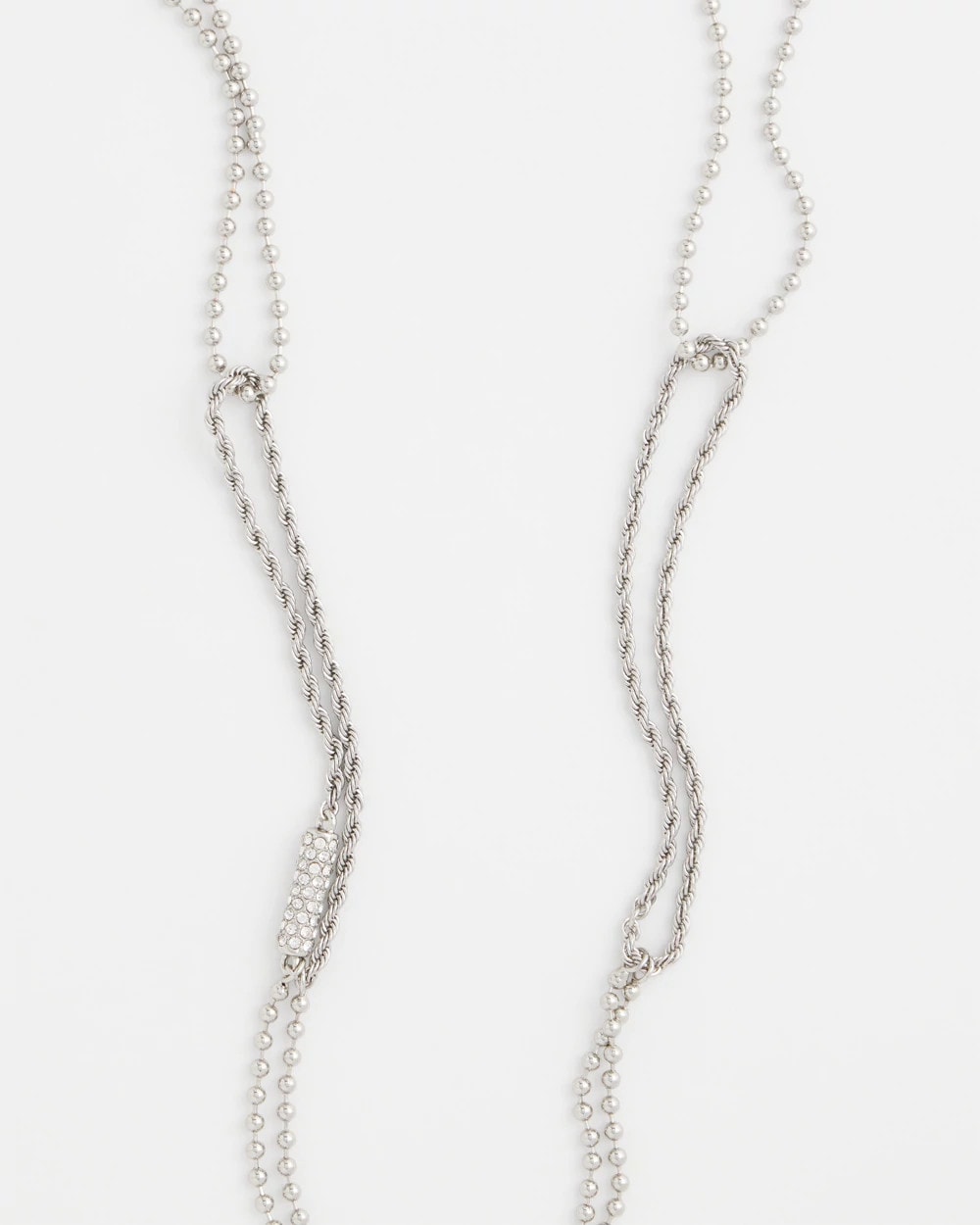 Chico's | Long Silver Ball Chain Single Strand/ Silver