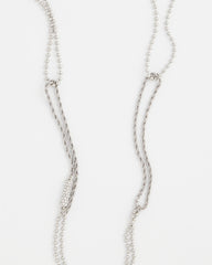 Chico's | Long Silver Ball Chain Single Strand/ Silver