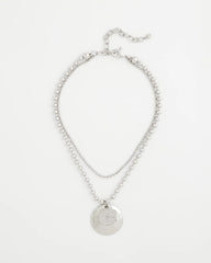Chico's | Short Silver Ball Chain Pendant/ Silver
