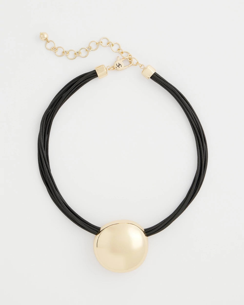 Chico's | Gold Pendant Cord Necklace/ Gold