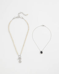 Chico's | Short Double Strand Pendant/ Neutral