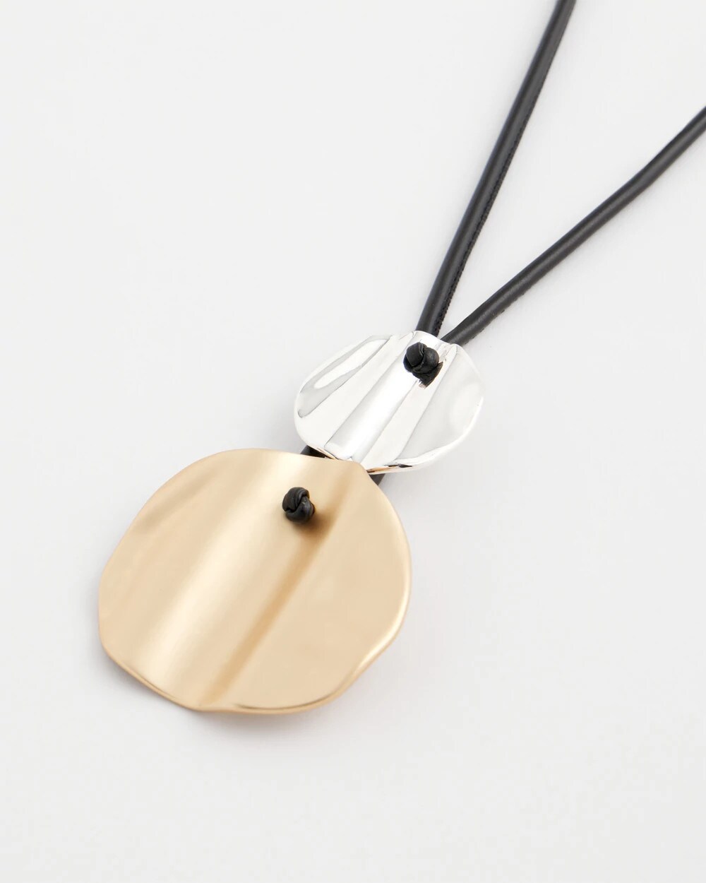 Chico's | Crinkle Mixed Metal Pendant/ Mixed Metals