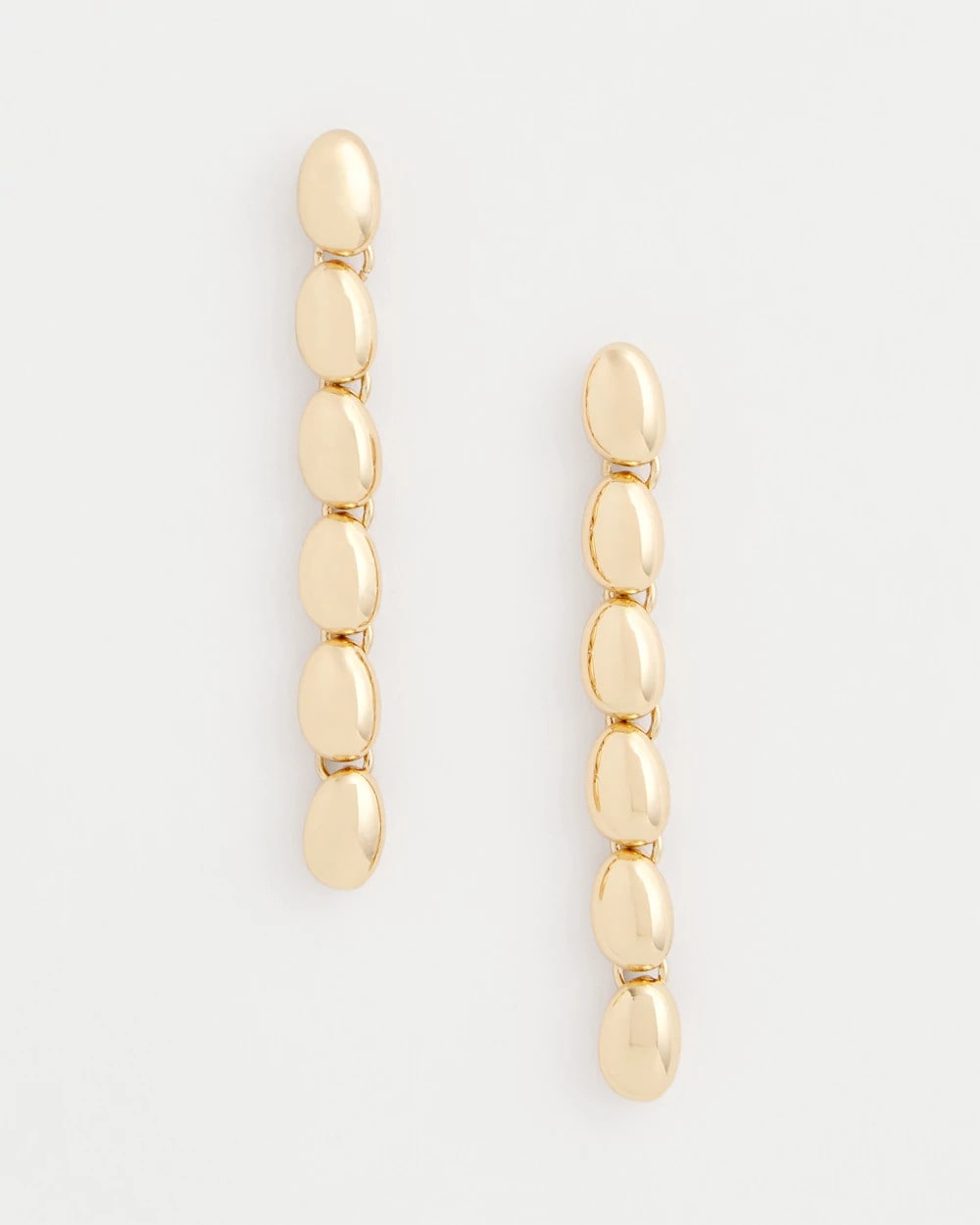 Chico's | Gold Linear Bead Earrings/ Gold