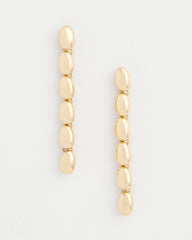 Chico's | Gold Linear Bead Earrings/ Gold