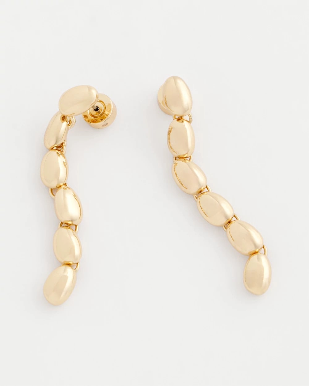 Chico's | Gold Linear Bead Earrings/ Gold
