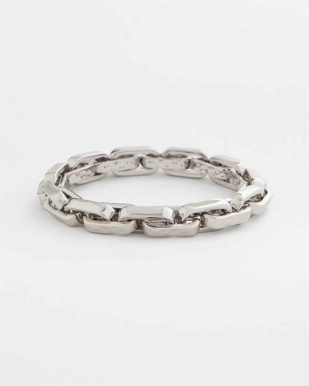 Chico's | Silver Link Stretch Bracelet/ Silver