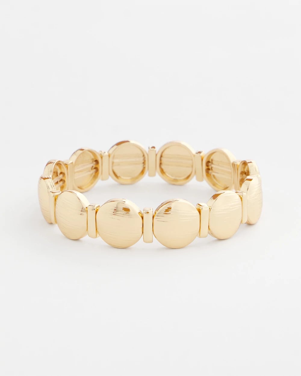 Chico's | Textured Circle Stretch Bracelet/ Gold