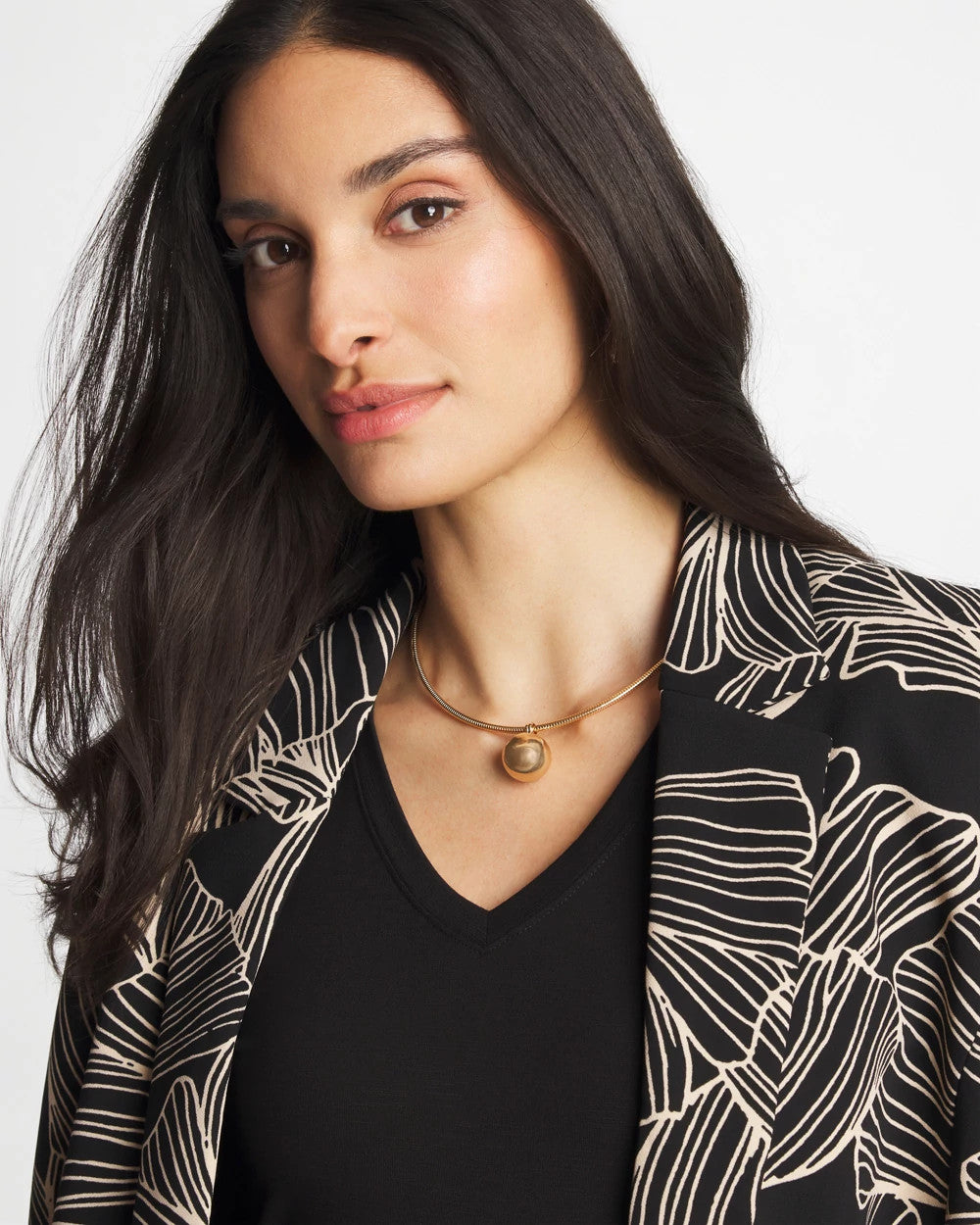Chico's | Gold Bead Collar Necklace/ Gold