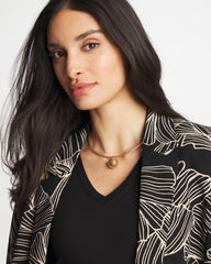 Chico's | Gold Bead Collar Necklace/ Gold