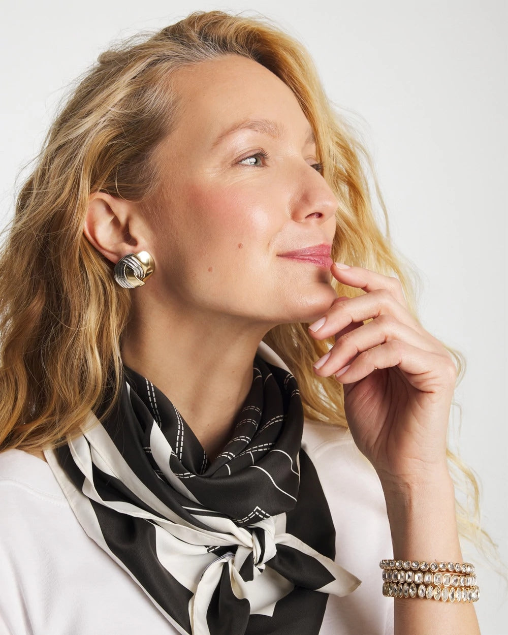 Chico's | Mixed Metal Stud Earrings/ Mixed Metals