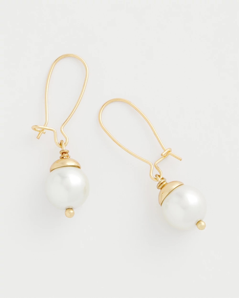 Chico's | Mixed Metal Stud Earrings/ Pearl