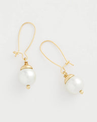 Chico's | Mixed Metal Stud Earrings/ Pearl