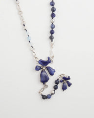 Chico's | Blue Flower Long Y-Necklace/ Blue