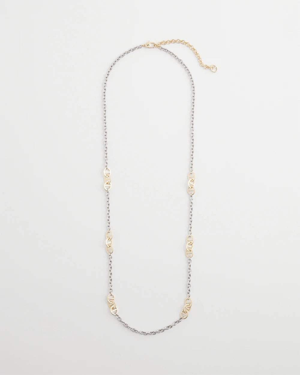 Chico's | Mixed Metal Link Long Necklace/ Mixed Metals