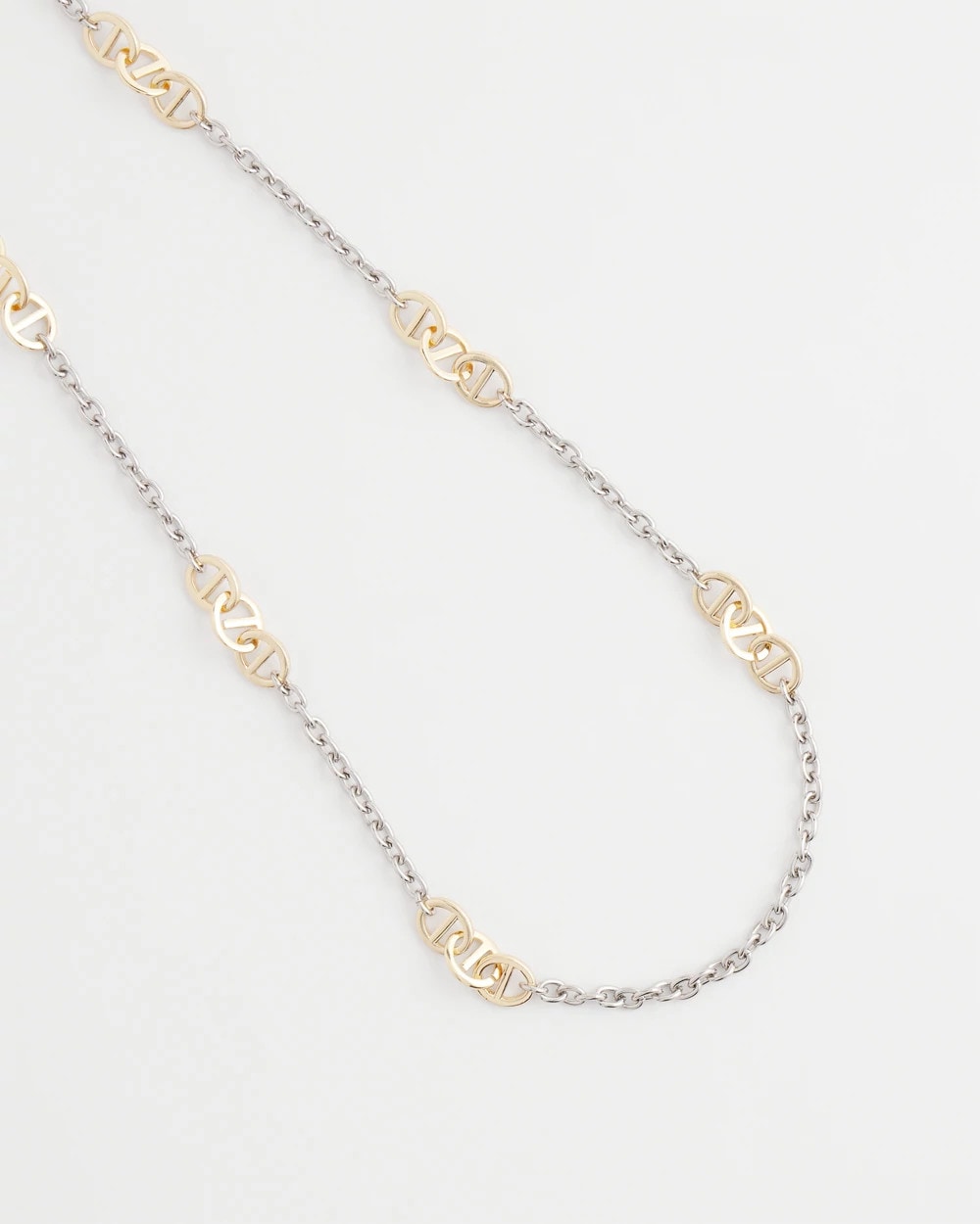 Chico's | Mixed Metal Link Long Necklace/ Mixed Metals