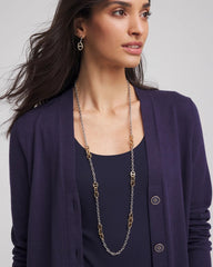 Chico's | Mixed Metal Link Long Necklace/ Mixed Metals