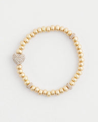 Chico's | Gold Heart Stretch Bracelet/ Gold