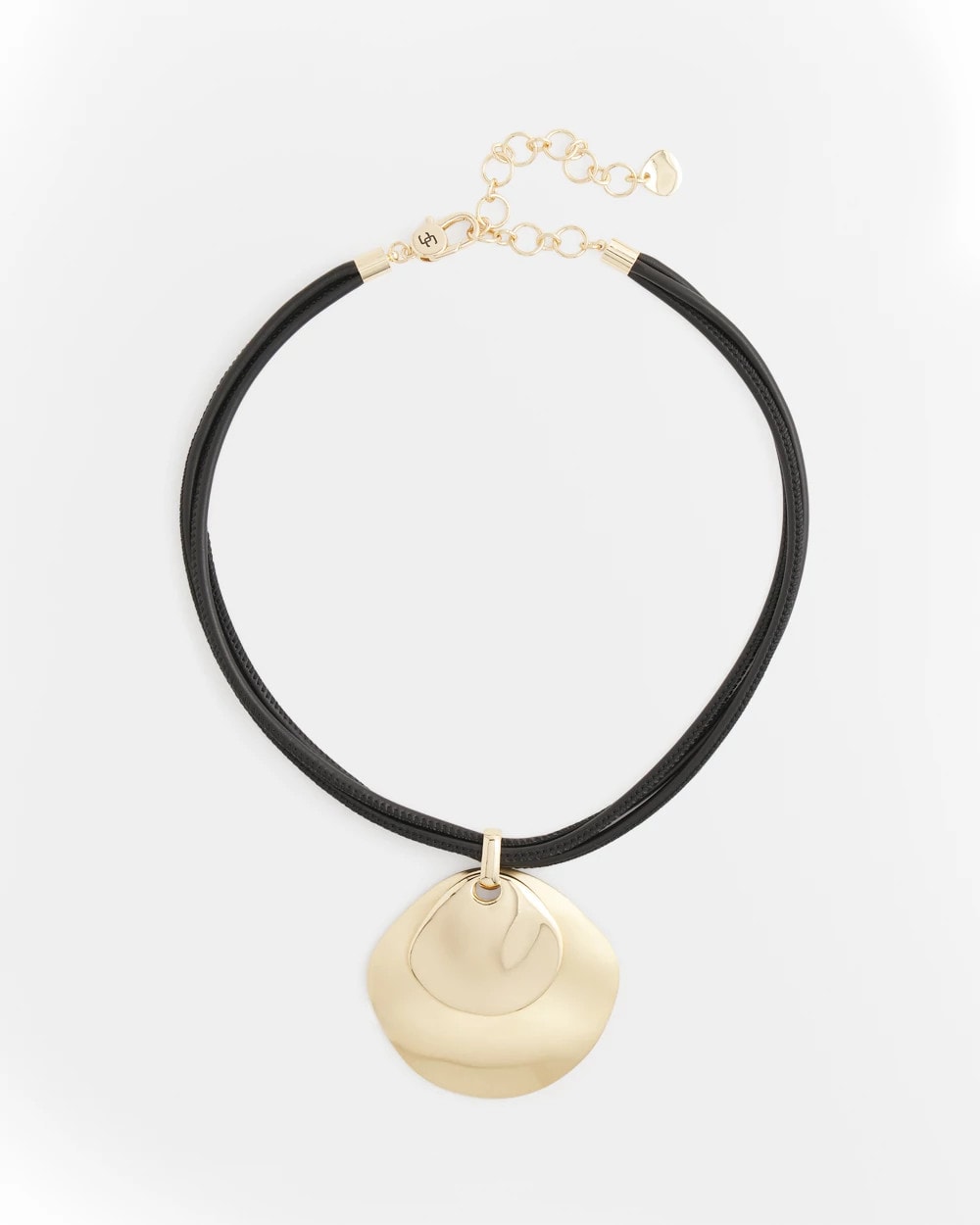 Chico's | Gold Pendant On Cord/ Gold