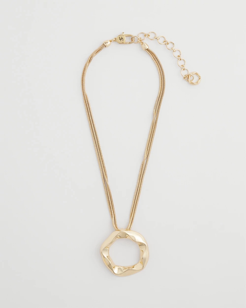 Chico's | Short Circle Pendant/ Gold