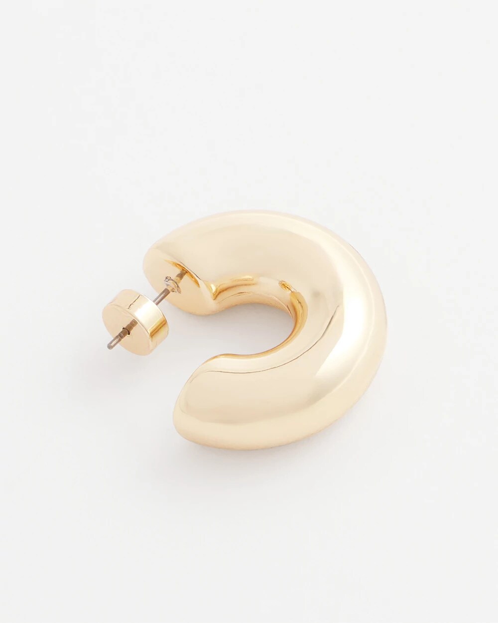 Chico's | Gold Puff Hoop Earrings/ Gold