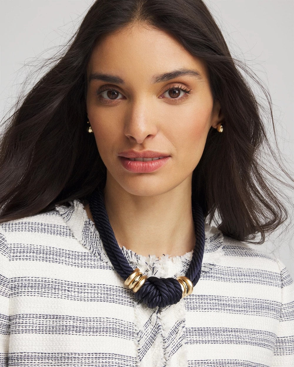 Chico's | Navy Knot Rope Necklace/ Navy