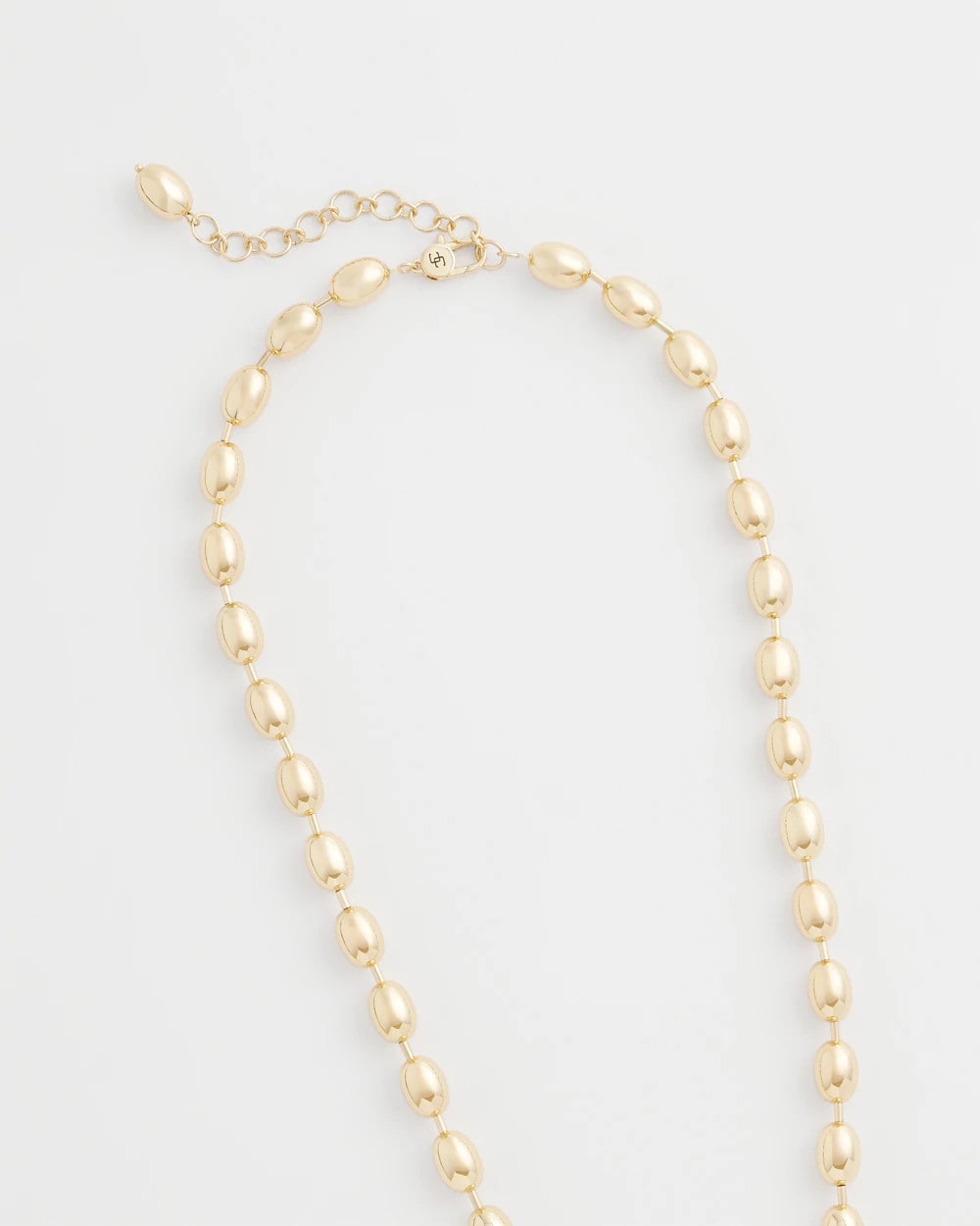 Chico's | Gold Bead Long Single Strand Necklace/ Gold