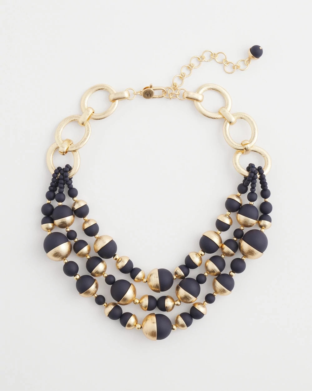 Chico's | Gold & Navy Bead Necklace/ Navy