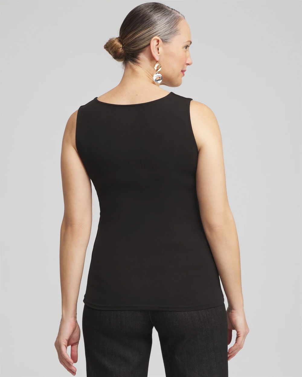 Chico's | Contour Cotton™ Square Neck Tank/ Black