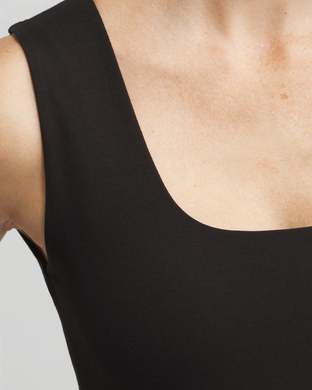 Chico's | Contour Cotton™ Square Neck Tank/ Black