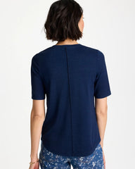 Chico's | Cotton Slub V-Neck Tee/ Riviera Authentic