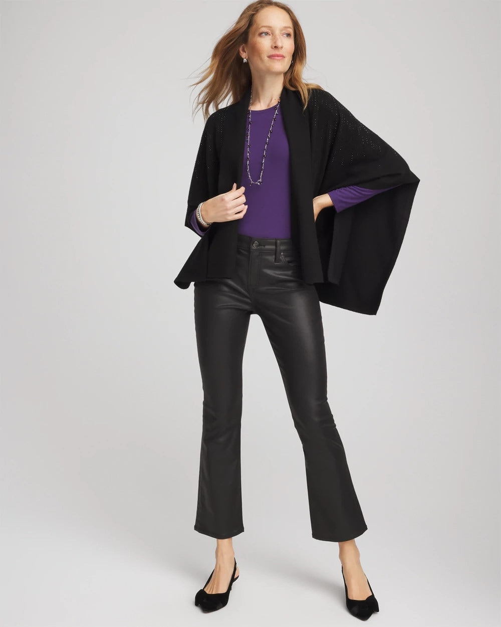 Chico's | Touch of Cool™ Layering Tee/ Purple Elixir